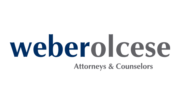 Logo of Weber Olcese, Attorneys & Counselors, with blue and gray text.